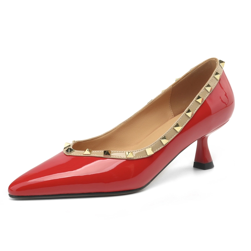 Kitten Heel Pumps met klinknagels en spitse neus voor dames Up2Step